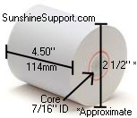 Receipt Paper Rolls 1-Ply 4.5 inch x 165' Paper 50 Rolls