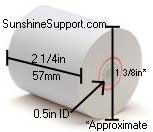 CLOVER Flex Thermal 2 1/4 (57mm) x 50' Paper 10 Rolls