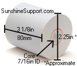 O-NEIL OC3 Receipt Printer Thermal 3 1/8 Inch x 119' Paper 10 Rolls