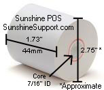 SHARP XE-A42S Thermal 44mm x 220' Paper 50 Rolls