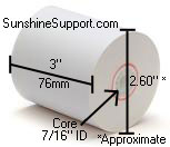 AM DOCUMENTOR 4900 1-Ply 3 inch x 165' Paper 50 Rolls