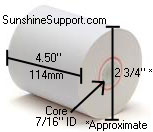 1-Ply 4.5 inch x 165' Paper 25 Rolls