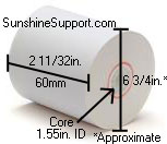 DIGITAL PAYMENT TECHNOLOGIES LUKE METER Thermal Parking Payment Paper 8 Rolls