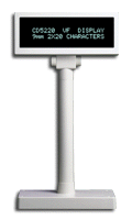 Partner Tech CD-7220 2x20 Black Pole Display Serial