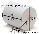 INGENICO en-SCRIBE 612 Thermal 3  Inch x 230' Paper 50 Rolls