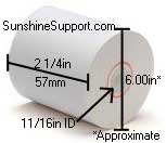 GENMEGA 1700 ATM Thermal 2 1/4 Inch x 670' Paper 8 Rolls