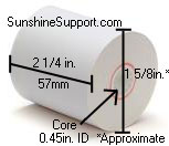 SEIKO MTP201 Thermal 2 1/4 (57mm) x 74' Paper 50 Rolls