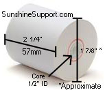 Thermal 2 1/4 (57mm) x 85' Paper 50 Rolls