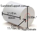 NCR SELFSERV 34 Thermal 3 1/8 Inch x 1960' Sensemarks Roll