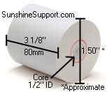 Receipt Paper Rolls Thermal 3 1/8 Inch x  50' Paper 200 Rolls 70431850