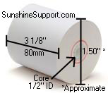 ZEBRA ZQ320 Plus Thermal 3 1/8 Inch x  50' Paper 200 Rolls