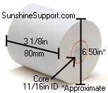 Thermal 3 1/8 Inch x 795' ATM CSO 8 Rolls