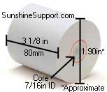 Thermal 3 1/8 Inch x  94' Paper 50 Rolls