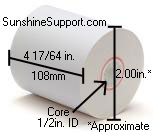 Thermal 4 17/64 Inch x 100' 12 Rolls