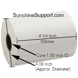 Thermal 4 1/4 Inch x 300' Paper 12 Rolls