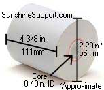 STAR MICRONICS TSP847C Thermal 4 3/8 Inch x 127' 50 Rolls