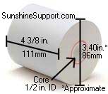 STAR MICRONICS TSP847U Thermal 4 3/8 Inch x 328'