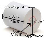 Receipt Paper Rolls Thermal 4  Inch x 100' 36 Rolls 140-909